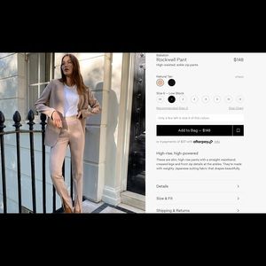 Babaton Rockwell Pant High-waisted ankle-zip pants